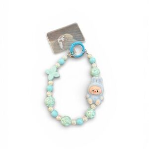 Blue Labubu Beaded Phone Charm